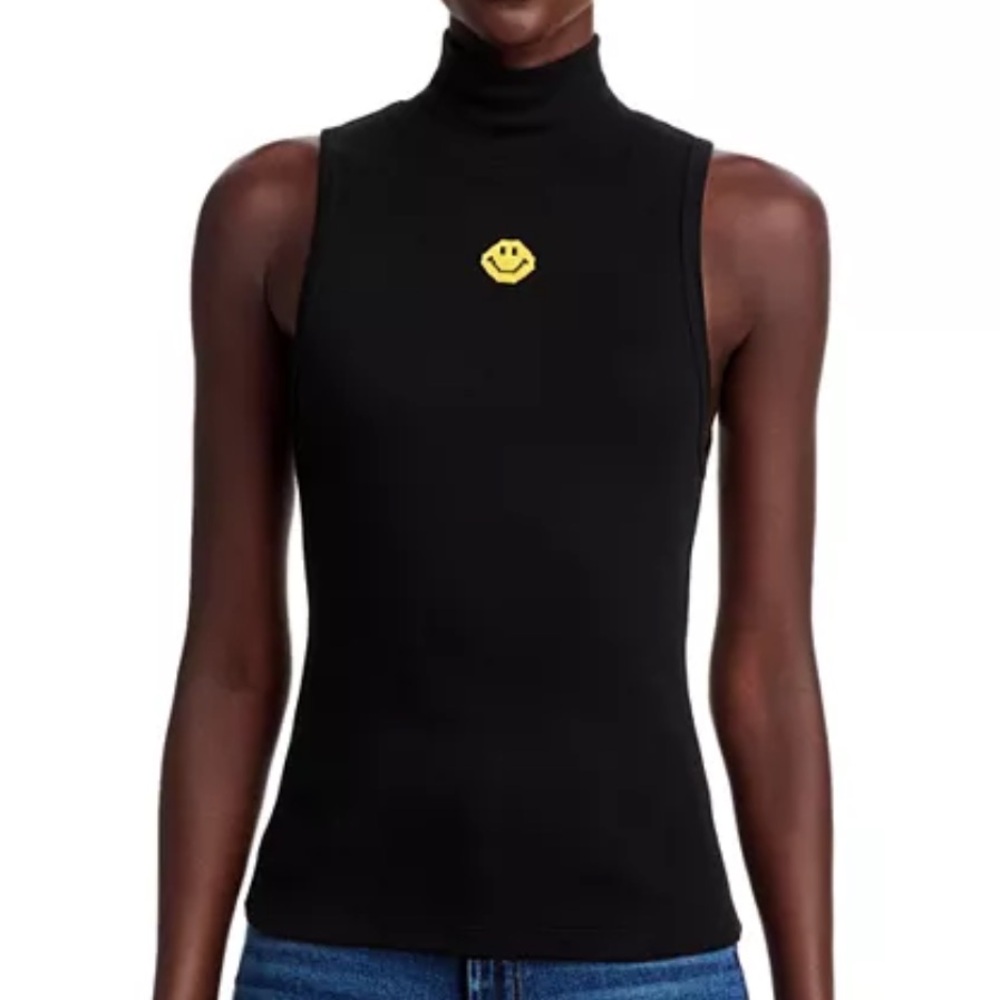 New Joshua Sanders Pixel Mock Neck Sleeveless Top Size Small